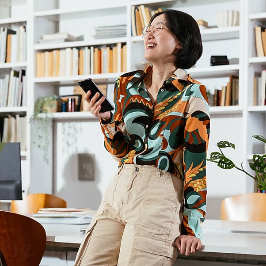 a person holding a phone