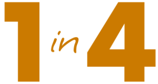 1 in 4