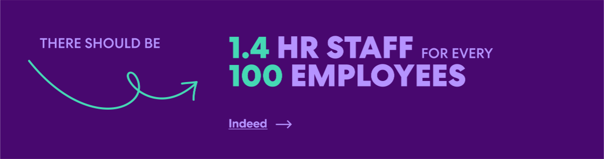 There should be 1.4 HR staff for every 100 employees