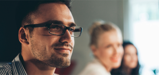 a man wearing glasses