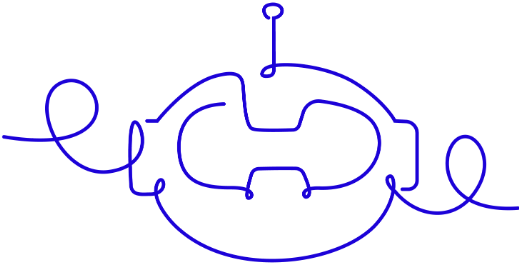 abstract line drawing of a robot, symbolizing artificial intelligence