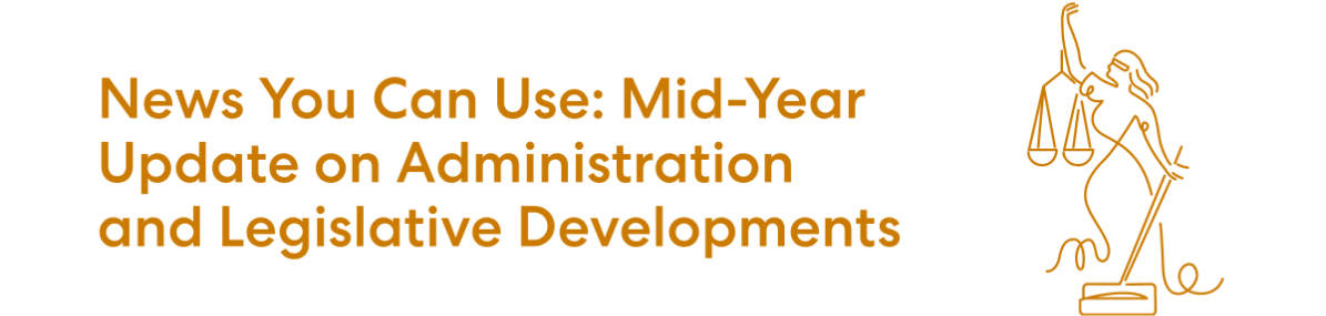 News you can use: Mid-year update on administration and legislative developments