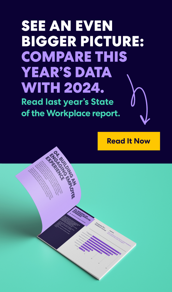 Promotional graphic with headline ‘See an even bigger picture: Compare this year’s data with 2024.’ Includes a purple and teal open report showing charts and text, and a yellow button labeled ‘Read It Now.’